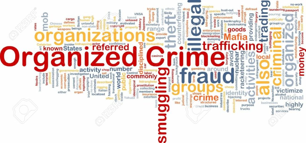 organized crime word map definition