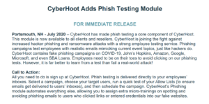 cyberhoot phish testing