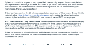 referral program press release